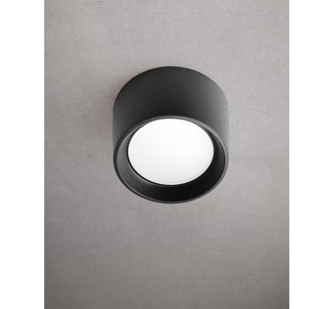 Луна за открит монтаж LIVIA 160 черна GX53 LED 10W 3000K/4000K/6500K 1290lm IP55 Ø160 Fumagalli