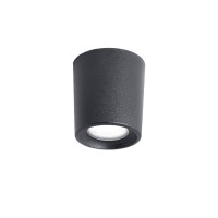 Луна за открит монтаж LIVIA 90 черна GU10 LED 6W 2700K/4000K 600lm IP55 Fumagalli