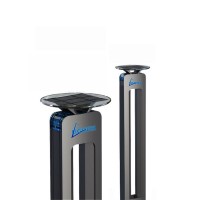 LED соларен светещ стълб 1W син +3W бял 400lm H60cm IP65 батерия 3.7V 2.6AH Lightex