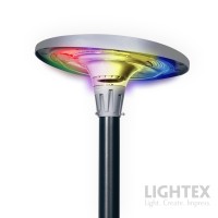 LED Соларен градински осветител RONDO 30W RGB+WW+CW 2200lm battery Li 3.2V 32Ah APP Bluethooth + дистанционно управление IP65 Lightex