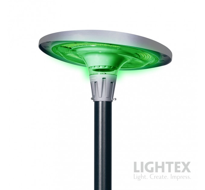 LED Соларен градински осветител RONDO 30W RGB+WW+CW 2200lm battery Li 3.2V 32Ah APP Bluethooth + дистанционно управление IP65 Lightex