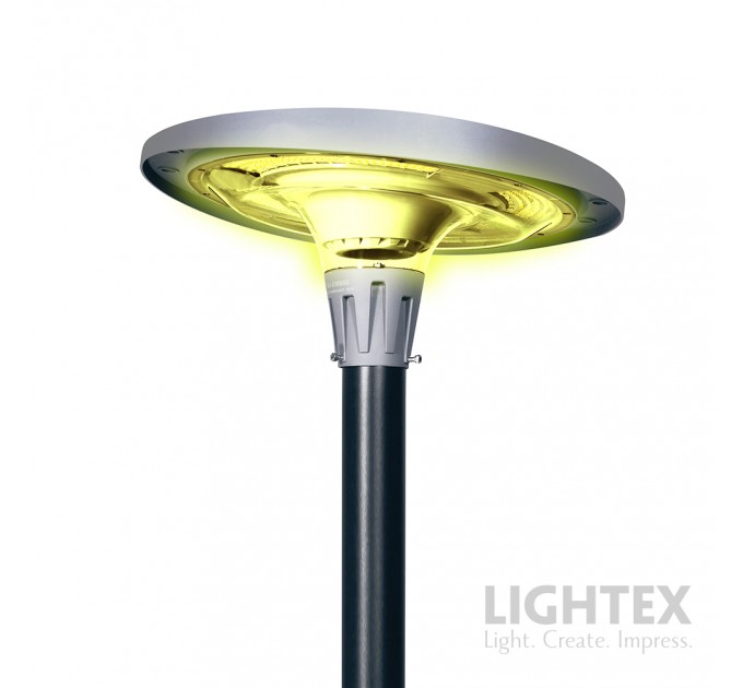 LED Соларен градински осветител RONDO 30W RGB+WW+CW 2200lm battery Li 3.2V 32Ah APP Bluethooth + дистанционно управление IP65 Lightex
