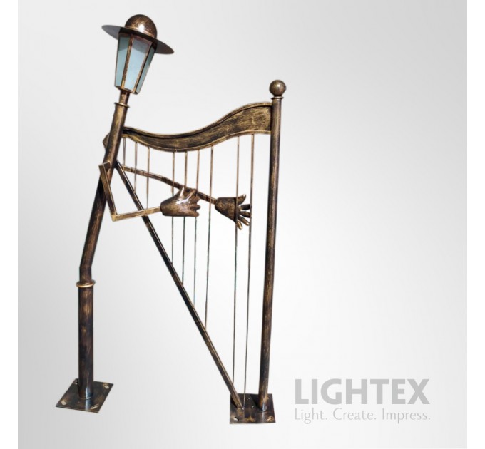 Декоративен парков осветител HARPER 220V E27 max.15W H1.8m IP65 алуминий Lightex