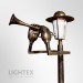 Декоративен парков осветител TRUMPETER 220V E27 max.15W H1.8m IP65 алуминий Lightex
