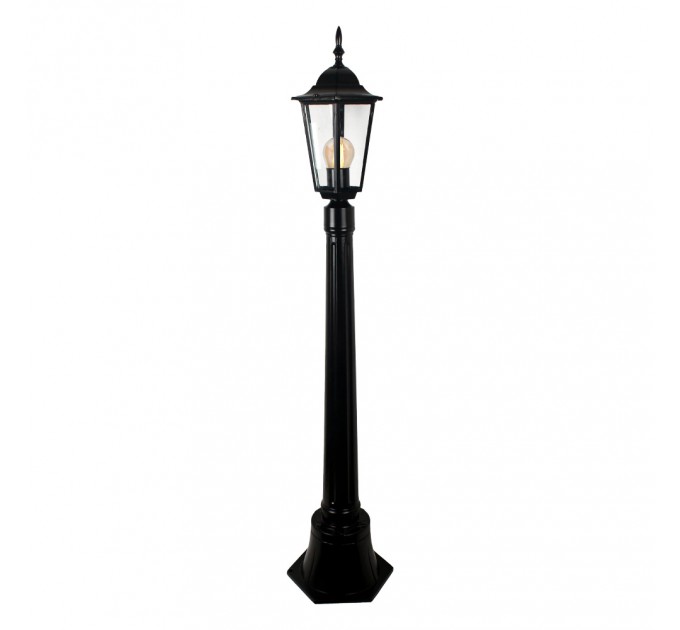 Градински стълб TINO 1xE27 H1008mm черен мат алуминий IP44 Lightex