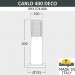 Градинско тяло CARLO DECO черно 1xGU10 LED 6W 2700K/4000K 615lm H400mm IP55 Fumagalli