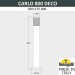 Градинско тяло CARLO DECO черно 1xGU10 LED 6W 2700K/4000K 615lm H800mm IP55 Fumagalli