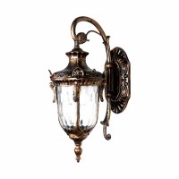 Градински фенер CESENA UP 1xЕ27 матирано злато 230x160x420mm IP44 Lightex