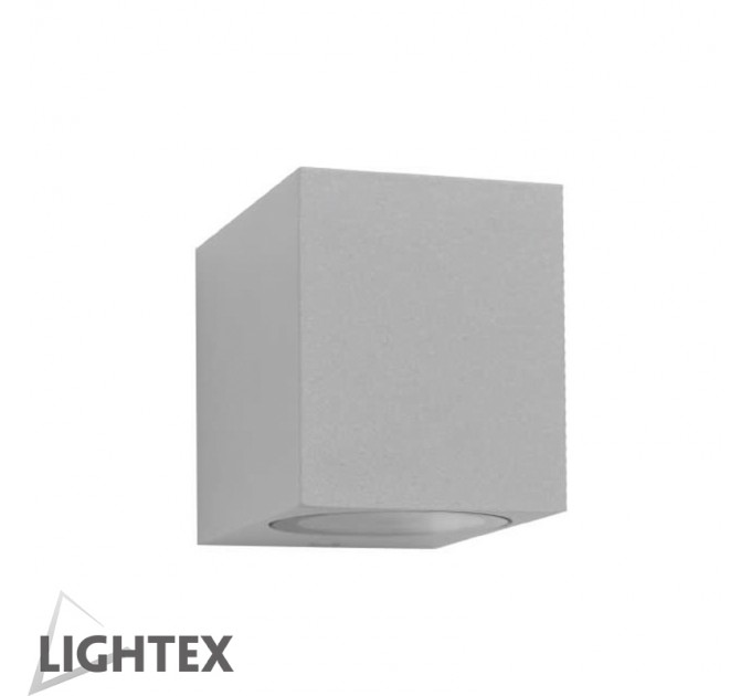 Фасаден  осветител CUBO 1xGU10 IP54 мат.сребро Lightex