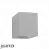Фасаден  осветител CUBO 1xGU10 IP54 мат.сребро Lightex