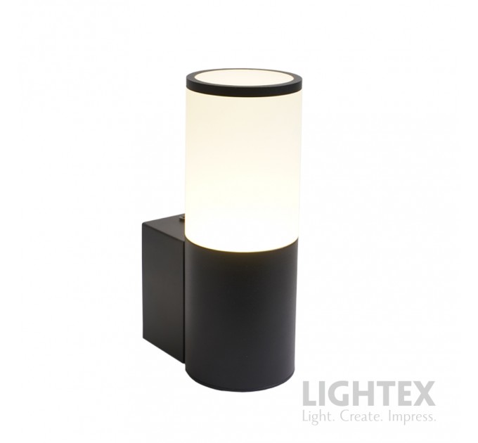 Фасаден осветител TORINO 1xGU10 IP54 Ø60х80xH160мм черен Lightex