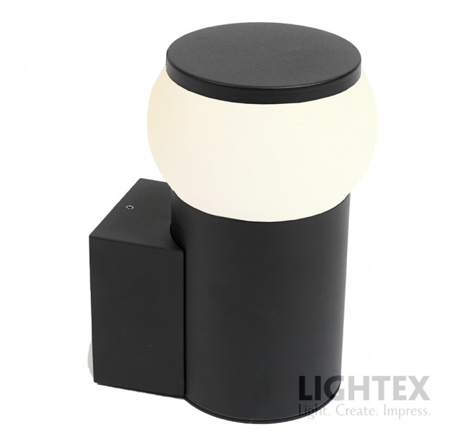 Фасаден осветител GIN 1xE27 IP54 H160mm черен Lightex