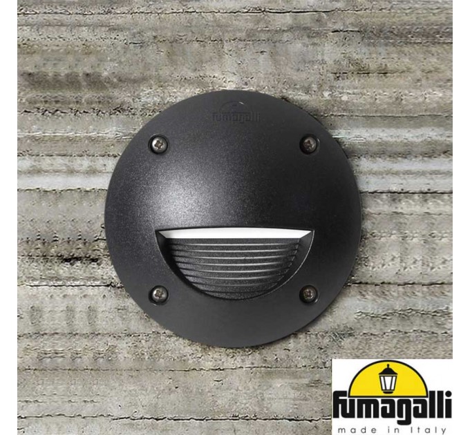 Фасаден осветител EXTRALETI 100 ROUND ST черен GX53 LED 3W 3000K/4000K/6500K 350lm IP66 Fumagalli