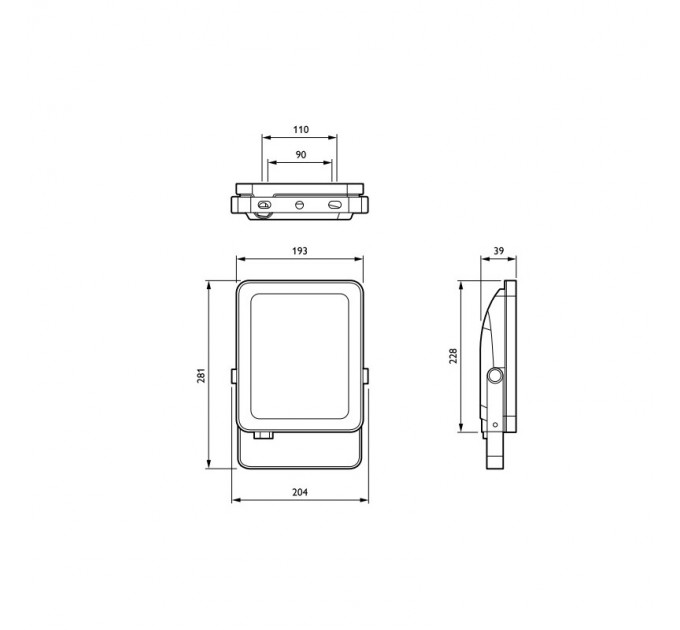 Philips LED прожектор BVP154 LED52/840 PSU 50W 5250lm VWB CE IP65 Ledinaire