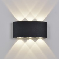 LED фасаден осветител DAKOTA 6x1W 4000K 220V IP65 370lm черен 170x41x82 Lightex