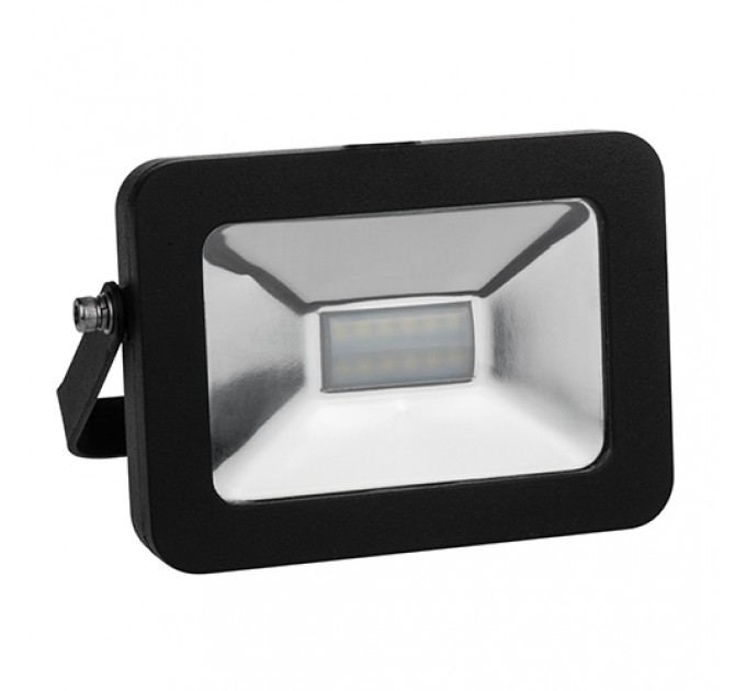 LED прожектор черен  SLIM 220V 10W IP65 CW 6000K 630lm Lightex