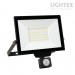 LED прожектор черен HERO със сензор 50W 6500K 4500lm 220V IP65 Lightex