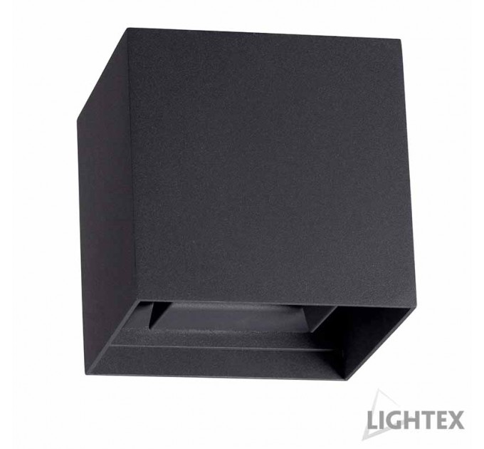 LED фасаден осветител AXEL 2x3W COB LED 6500K 360lm 220V IP54 120D 101x101x105mm графит Lightex