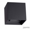 LED фасаден осветител AXEL 2x3W COB LED 6500K 360lm 220V IP54 120D 101x101x105mm графит Lightex