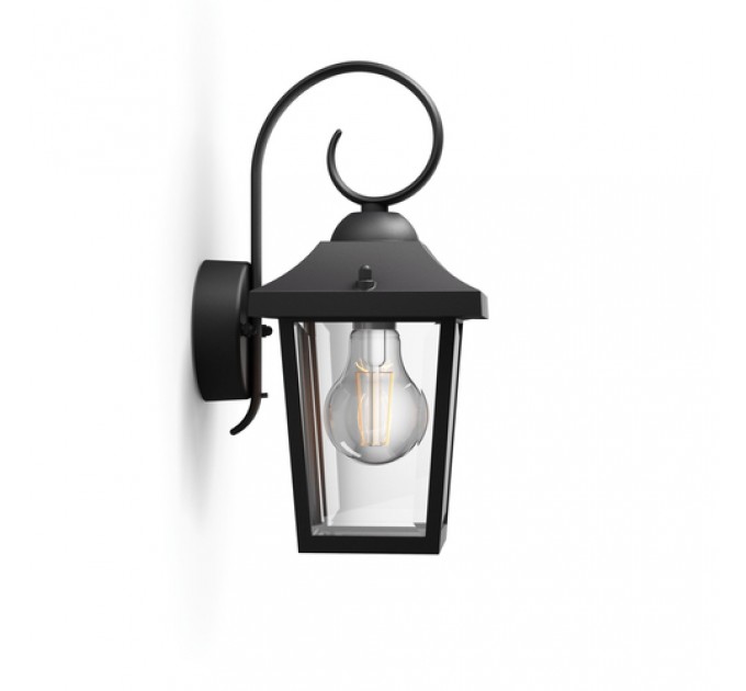 Philips Градински фенер BUZZARD 1xE27 max10W LED IP44 черен