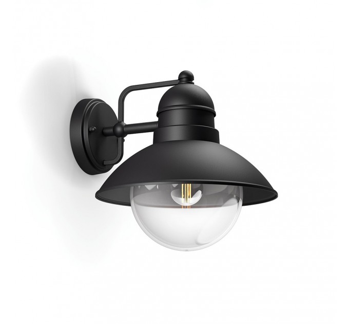 Philips Градински фенер HOVERFLY 1xE27 max10W LED IP44 черен