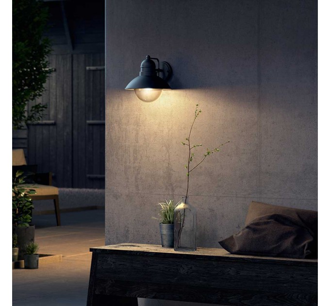 Philips Градински фенер HOVERFLY 1xE27 max10W LED IP44 черен