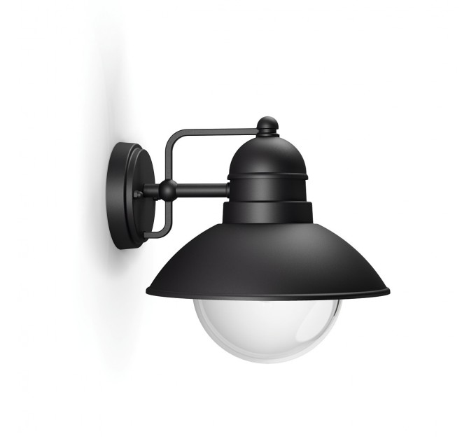 Philips Градински фенер HOVERFLY 1xE27 max10W LED IP44 черен