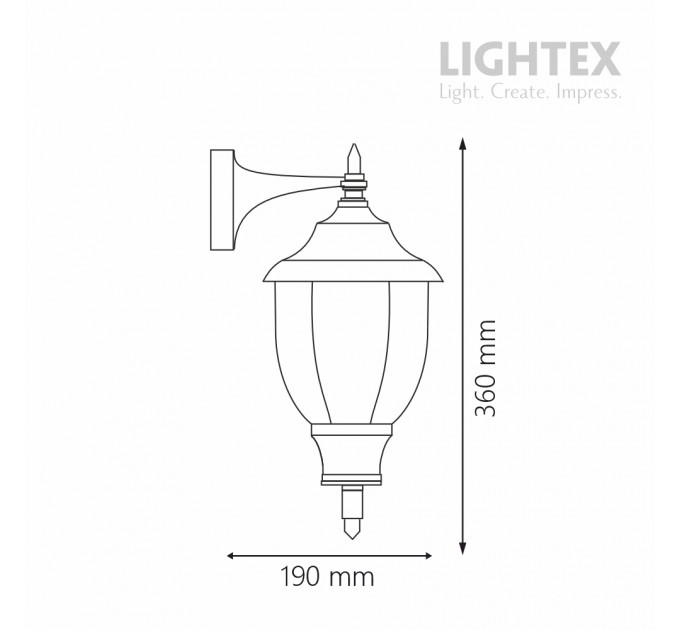 Градински фенер FIRENCE I/DN GB 1xE27 max10W IP44 Lightex