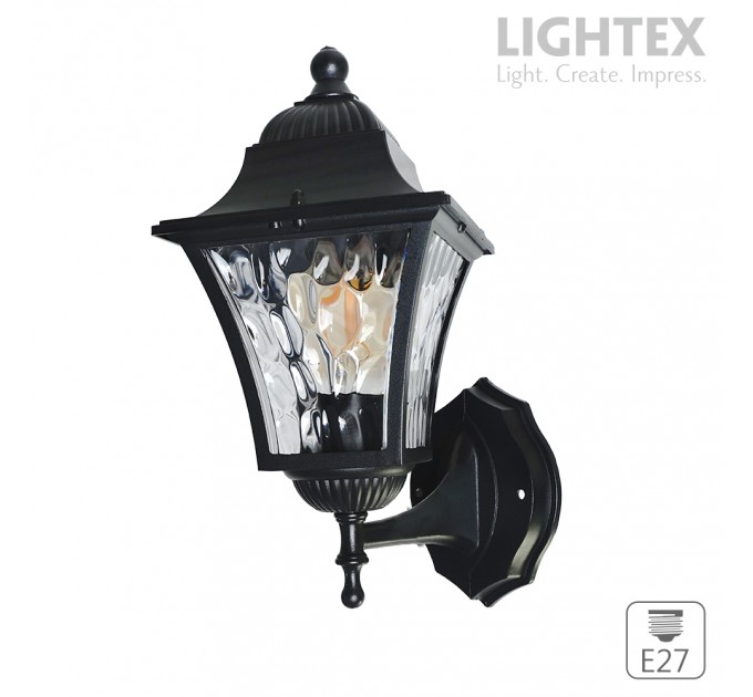 Градински фенер RAVELLO UP 1xЕ27 черен 300x150x190mm IP44 Lightex