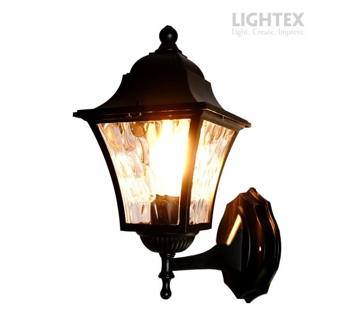 Градински фенер RAVELLO UP 1xЕ27 черен 300x150x190mm IP44 Lightex