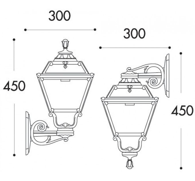 Градински фенер BISSO/GOLIA черен 1xЕ27 LED 8.5W 2700-6500K 920lm IP55 Fumagalli