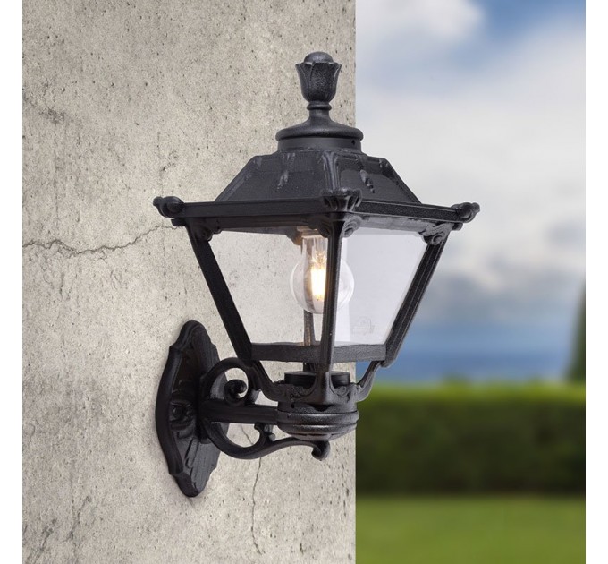 Градински фенер BISSO/GOLIA черен 1xЕ27 LED 8.5W 2700-6500K 920lm IP55 Fumagalli