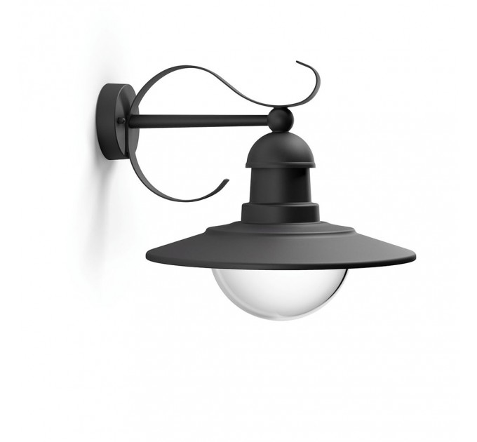 Philips Градински фенер TOPIARY 1xE27 max10W LED IP44 черен