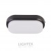 LED плафон OVAL 15W 220V 6000K 1200lm  IP65 черен Lightex
