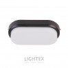 LED плафон OVAL 15W 220V 6000K 1200lm  IP65 черен Lightex