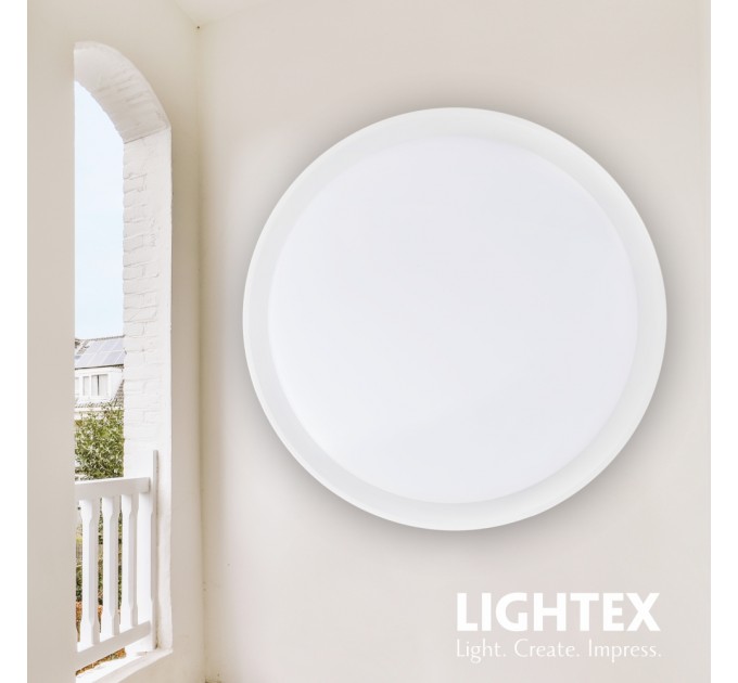 LED плафон LAOS 15W 220V 4000К 1200lm бял IP65 Ø205x55mm Lightex