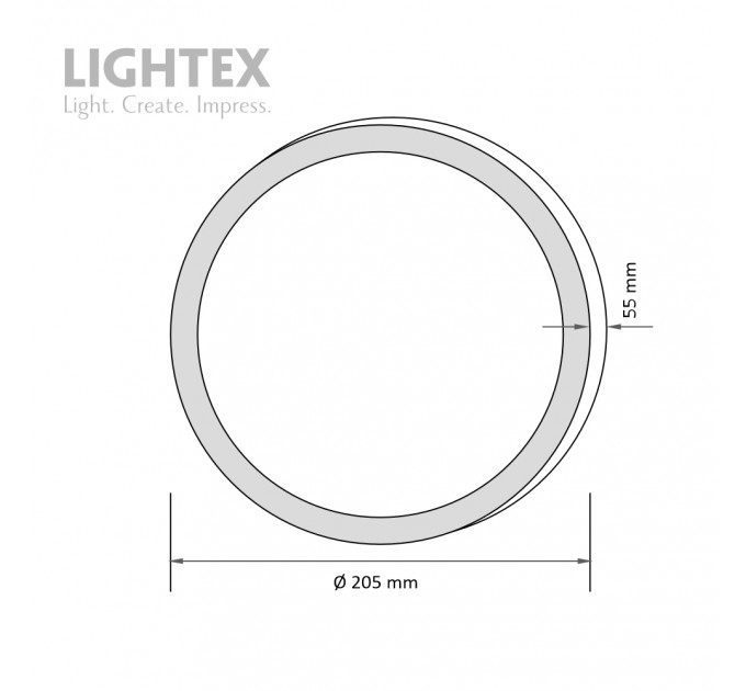 LED плафон LAOS 15W 220V 4000К 1200lm бял IP65 Ø205x55mm Lightex