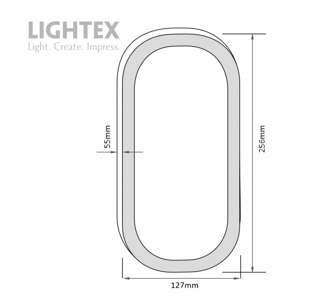 LED аплик LAOS 15W 220V 4000К 1200lm бял IP65  256x127x55mm Lightex