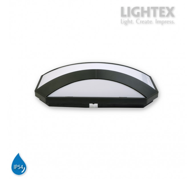 LED аплик GOBI II 20W 220V 4000К 1600lm черен IP54 260x135xH68mm Lightex