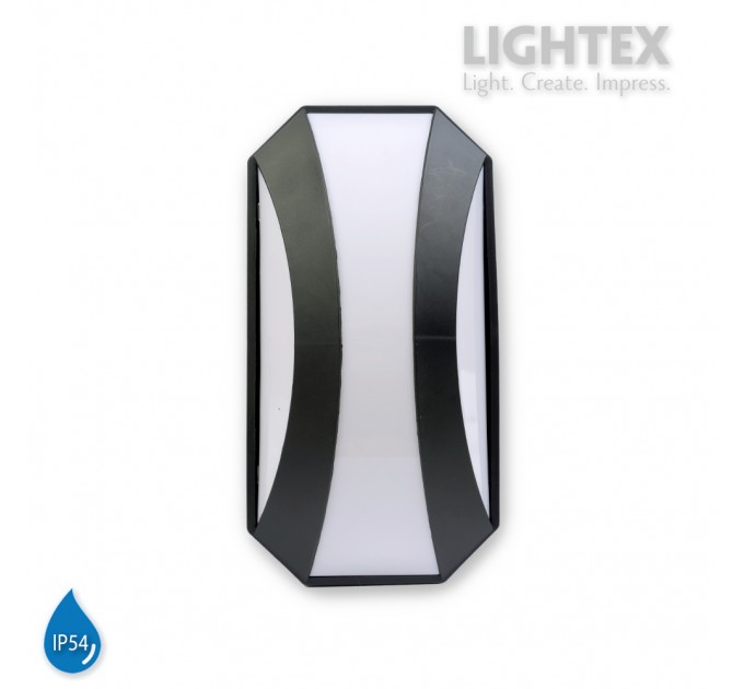 LED аплик GOBI II 20W 220V 4000К 1600lm черен IP54 260x135xH68mm Lightex