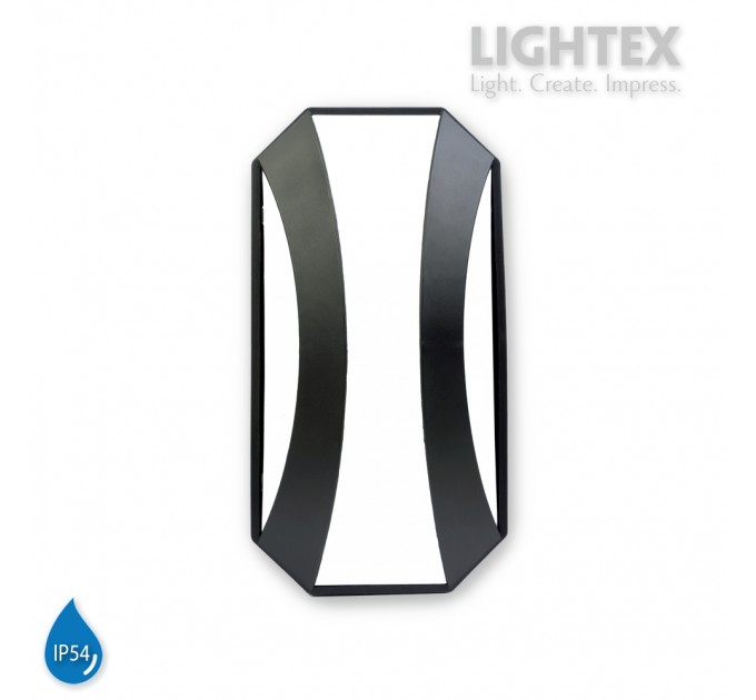 LED аплик GOBI II 20W 220V 4000К 1600lm черен IP54 260x135xH68mm Lightex