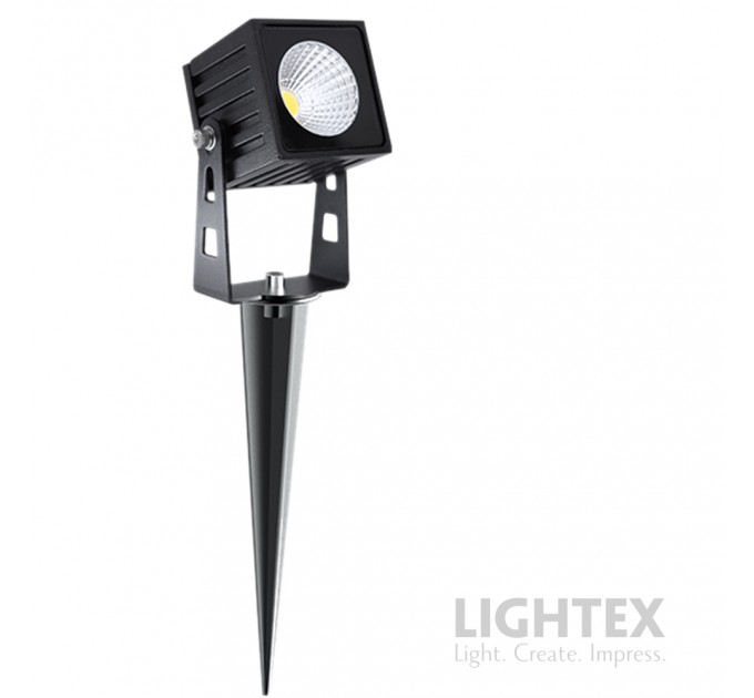 LED прожектор OSLO 5W 220V 4000K 400lm черен с колче IP65 Lightex