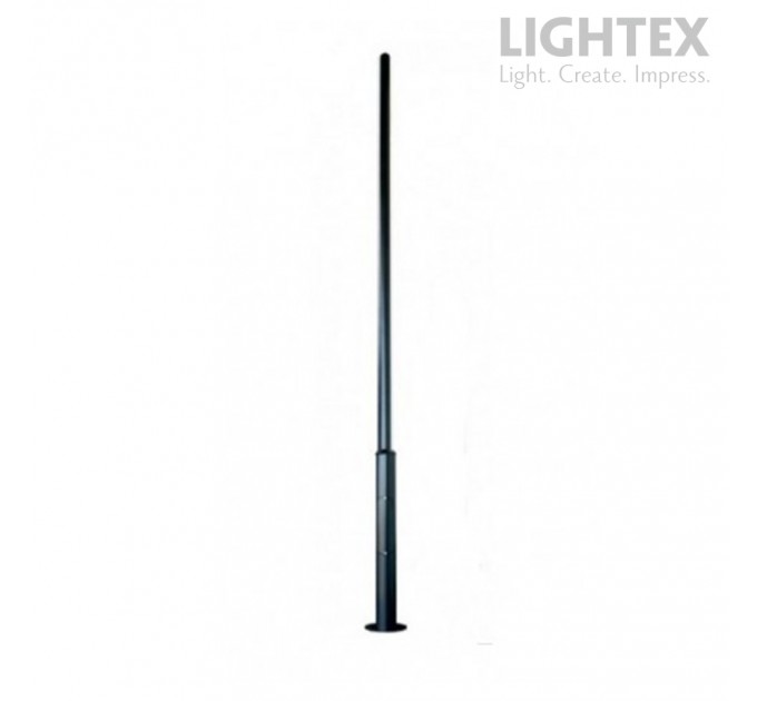Парков стълб Ø89/Ø60 с вратичка 2000mm прахово-боядисан черен Lightex