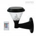 LED соларен аплик DEA 1.5W 3000K-6500K+RGB 150lm IP65 черен батерия 3.7V 1200mAh H230mm с дистанционно овал димируем Lightex