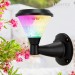 LED соларен аплик DEA 1.5W 3000K-6500K+RGB 150lm IP65 черен батерия 3.7V 1200mAh H230mm с дистанционно овал димируем Lightex