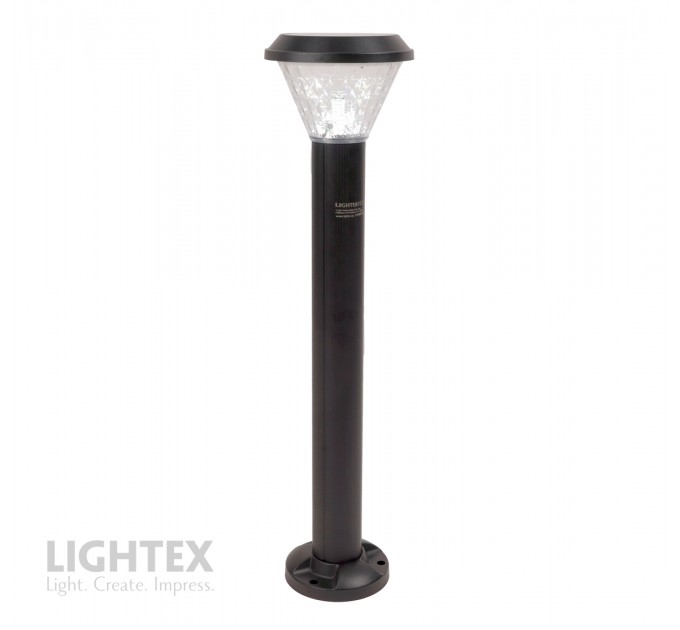 LED соларен градински стълб DEA 1.5W 3000K-6500K+RGB 150lm  IP65 черен батерия 3.7V 1200mAh H630mm с дистанционно овал димируем Lightex