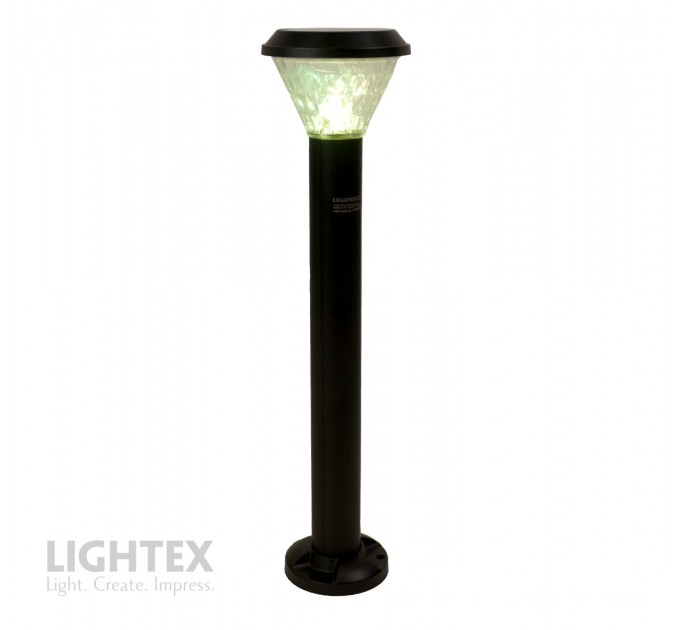 LED соларен градински стълб DEA 1.5W 3000K-6500K+RGB 150lm  IP65 черен батерия 3.7V 1200mAh H630mm с дистанционно овал димируем Lightex
