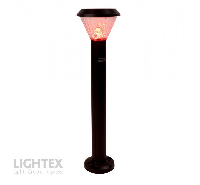 LED соларен градински стълб DEA 1.5W 3000K-6500K+RGB 150lm  IP65 черен батерия 3.7V 1200mAh H630mm с дистанционно овал димируем Lightex