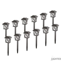 LED соларен фенер за земя KISKIN 0.06W 7500K IP44 батерия ААА Ni-mh 200mAh 12бр. к-кт Lightex