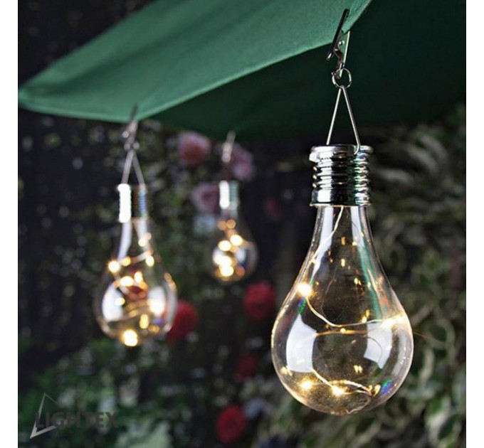 LED соларна лампа Bulb 0.06W 6000K 1.2lm IP44 батерия button cell 40mAh  Lightex